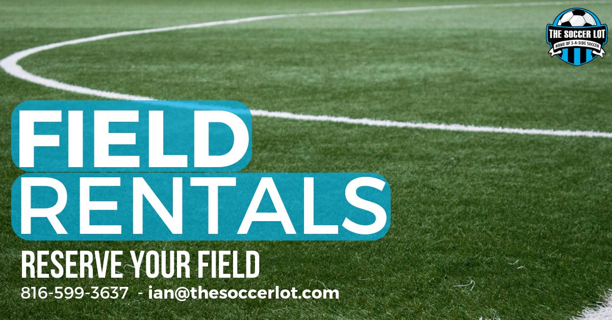 Thesoccerlot's tweet photo. Put together your own tournament, grab your friends for a quick game or bring your team's practice indoors.
Field rentals are now available! Call to reserve or learn more about our field and downtown event space rentals! #KCRental #KCEventSpace #KCSoccer #KCSoccerCoach https://t.co/ePHKoKBBWW