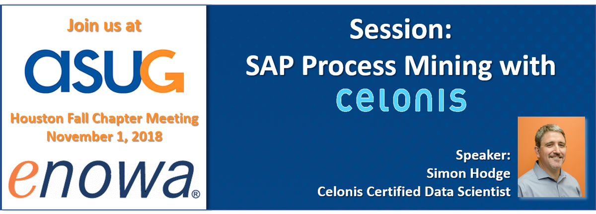 SyskoplanReply's tweet photo. #Enowa has helped many customers optimize processes and improve performance with @Celonis #SAP #processmining tool. Contact us or join #Enowa at @ASUG_Houston to learn more. View agenda and register here: https://t.co/vDMnxLNTFO https://t.co/mSdA7JLvtj