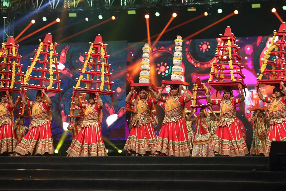 Vijay Rupani on Twitter: "Sharing pictures of Navratri Inaugural function  at Ahmedabad.… "