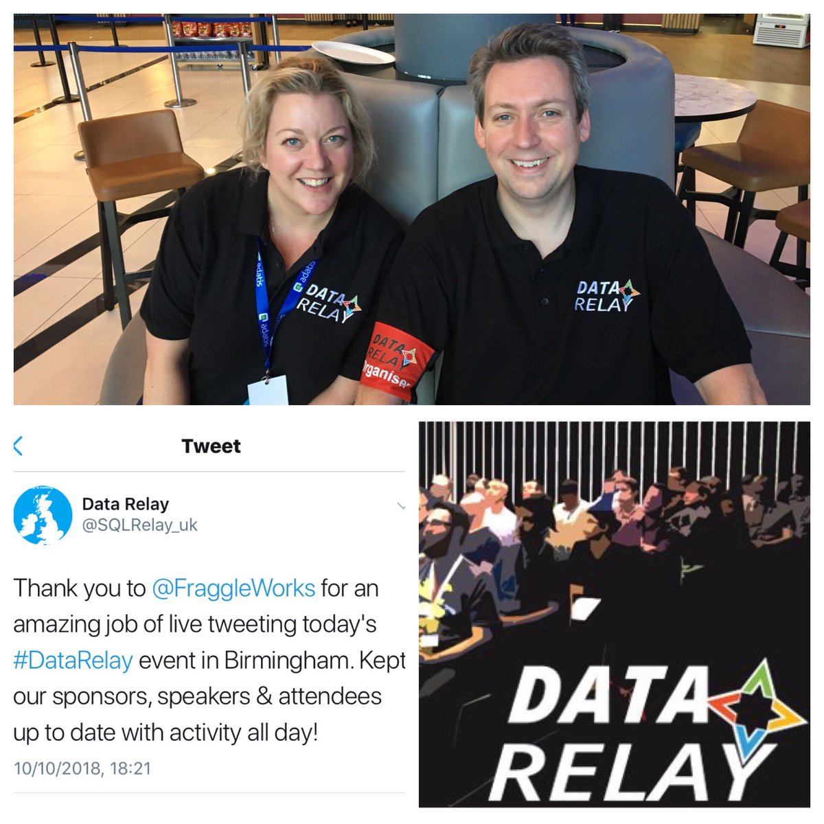 FraggleWorks's tweet image. I had a great time today live tweeting for the Data Relay UK annual conference in Birmingham. Lots of geeks taking over a cinema with international speakers, haribo and popcorn 😄 #socialmedia #tweeting #sqlrelay #datarelay