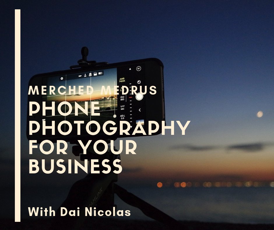 Gweithdy Ffotgoraffiaeth Ffon ar gyfer Busnes Nos Iau yma (YFORY) gyda'r Merched Medrus. <a href="/yrawrgymraeg/">#yagym🏴󠁧󠁢󠁷󠁬󠁳󠁿Yr Awr Gymraeg</a> 
6yh, Artisan's, Llambed.
Dewch ynghyd! Mae wastad croeso mawr i aelodau newydd!
#marchnata #menywodmewnbusnes #yrawrgym