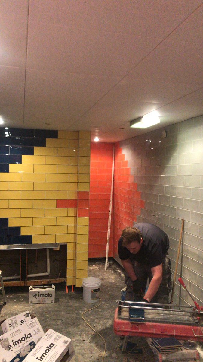 Jc G Taylor Tiling Lincsbathrooms Twitter An Unusual Tiling Design Which Has Sent Some Of Our Tilers Goggle Eyed At The Tenpin Bowling Alley Clifton Moor York Looking Good Lads Pic Twitter