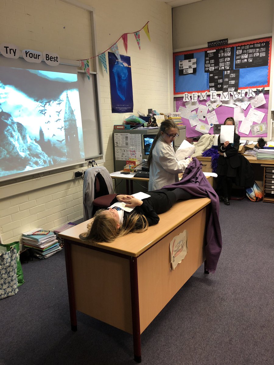 KingsParkSec's tweet photo. It’s all in the script with a version of Frankenstein in English. #literacyeveryday #believeachieve @EnglishKpss https://t.co/FDyWbsrbGd