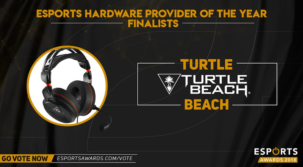 TurtleBeach's tweet photo. We've been nominated for best hardware provider in the @esportsawards!
A vote for us would be very much appreciated!
https://t.co/aI7LuuFLca
#TeamTurtleBeach ๐ข๐ด https://t.co/RCy0gzziU1