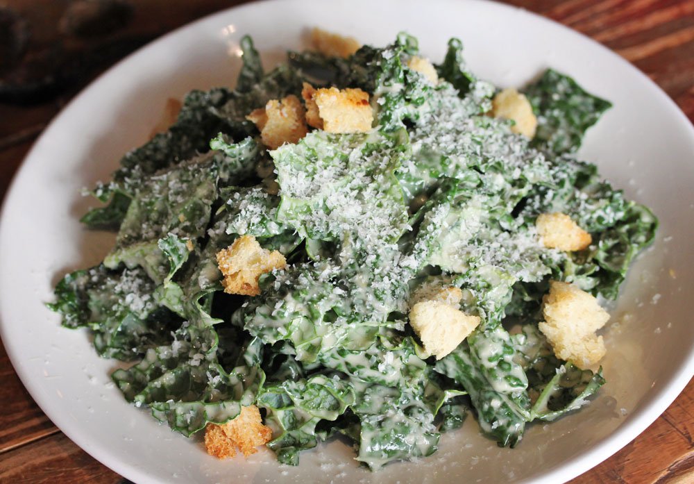 Kale might not be as trendy, but it's still delicious... especially in this Caesar salad. Simply perfection. #CafeBernardo #PRGfoodie #kale #KaleIsCool