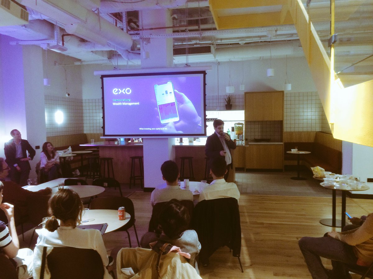 Timepledgeorg's tweet photo. #FinTechWars @IndexaCapital, @PayThunder, @ExoInvesting and @BrickFunding pitching their vision to the audience. Who will be the most convincing? #startup #challenge https://t.co/caHDL5csKi