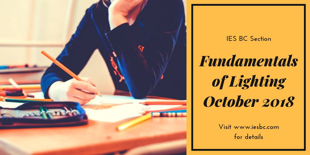 IES_vancouver's tweet photo. Fundamentals of Lighing 2018 in Vancouver starts This Friday! 

Not too late to sign up for: 
Friday Oct 12
Saturday October 13
Saturday Oct 27

https://t.co/pqN7qyLEzG

#vancouver #lightingdesign #IESBC https://t.co/QeV6zDOMfI