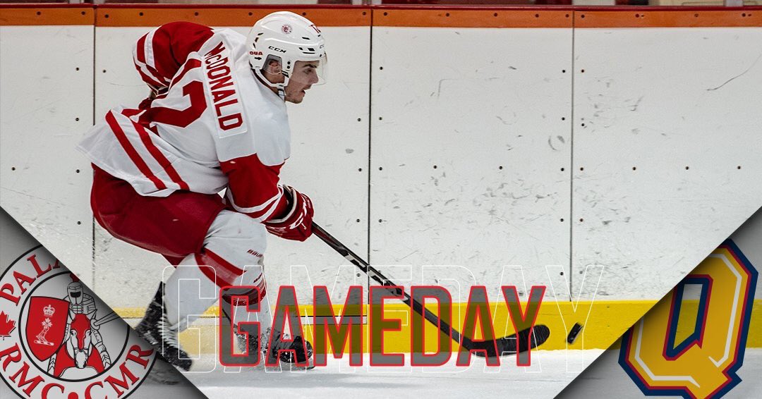 RMCMensHockey's tweet photo. “The Queen’s Gaels are really determined ice hockey players. They tie their skates tightly and skate really hard.”

Possible quote, Alex MacDonald, Windsor Junction, N.S.

Game Day, #RedNation
🆚 Queen’s Gaels
📍Memorial Centre
⏰ 7:30
📺 https://t.co/x4YEwGjN23
#bluenoser #quote https://t.co/NoCYsoAboM