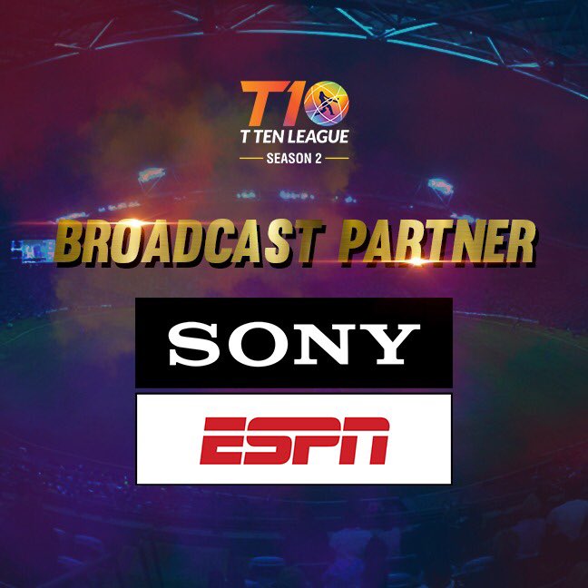 Congratulations official broacast partner <a href="/SonyTV/">sonytv</a> <a href="/sonyespn/">Sony ESPN</a> <a href="/ChairmanMulk/">Shaji Mulk</a> well done. <a href="/T10LeagueTweets/">T10 League</a> enjoy all our matches <a href="/MarathaArabians/">Maratha Arabians</a> India 🇮🇳. Pakistan 🇵🇰 Mena Ten sports.