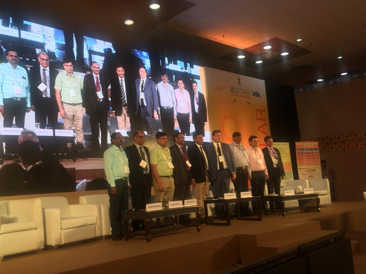 RUMSLimited's tweet photo. After success of @RewaSolar 750MW, comes #1500MW #SolarProject of #MP. This would be implemented in #Agar, #Shajapur & #Neemuch. Roadshow of #1500MW #Solar Project held during @REInvestIndia. @mnreindia , @WorldBankIndia , @isolaralliance @IFC_SouthAsia @IREDALtd @RailMinIndia. https://t.co/r67X1yj9nh