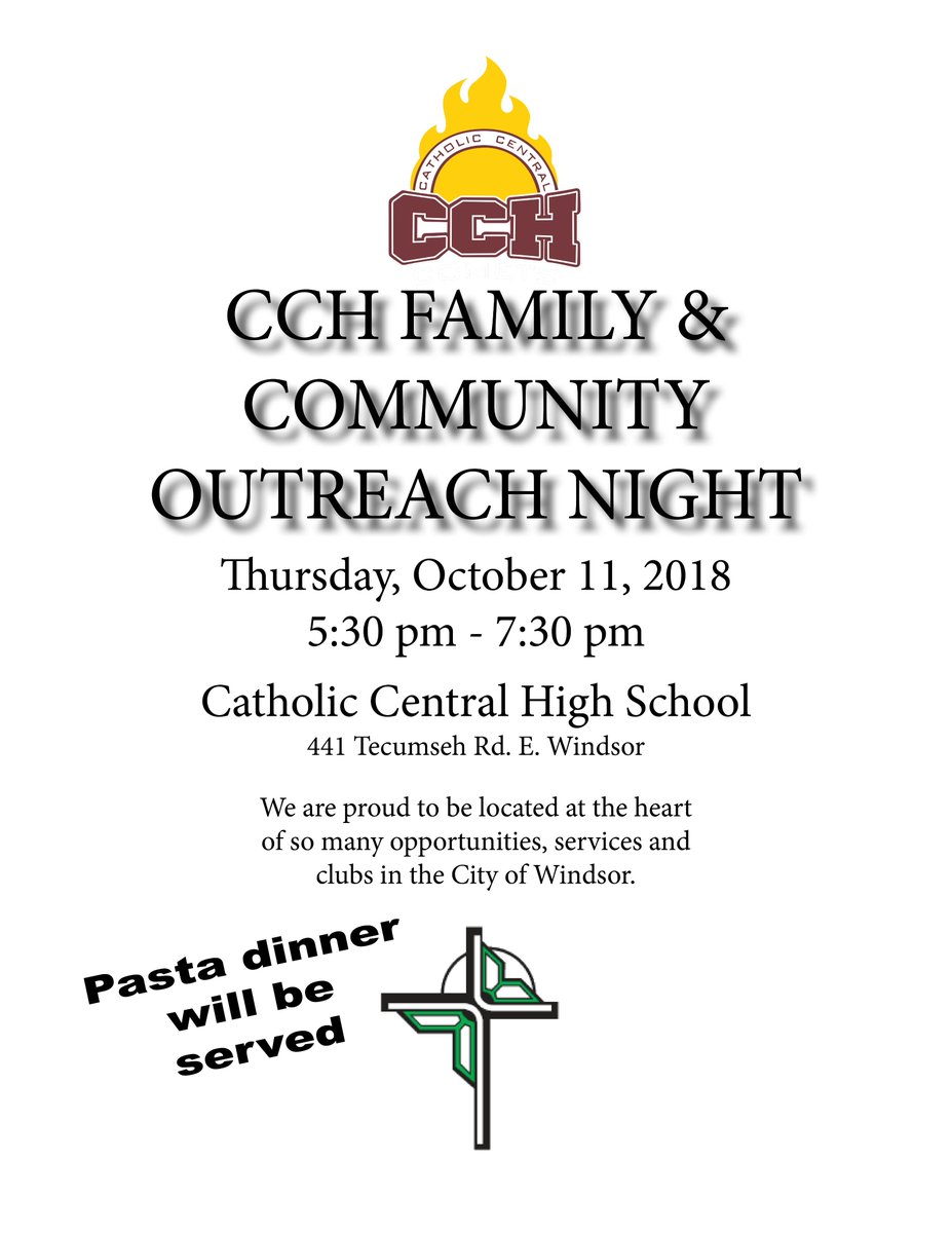 CCH Family and Community Outreach Night is welcoming all students from K - 12 who wish to attend the event.
The night will be sponsored by local organizations that want to let you know more about them. This night is one you don’t want to miss! We hope to see you there!
