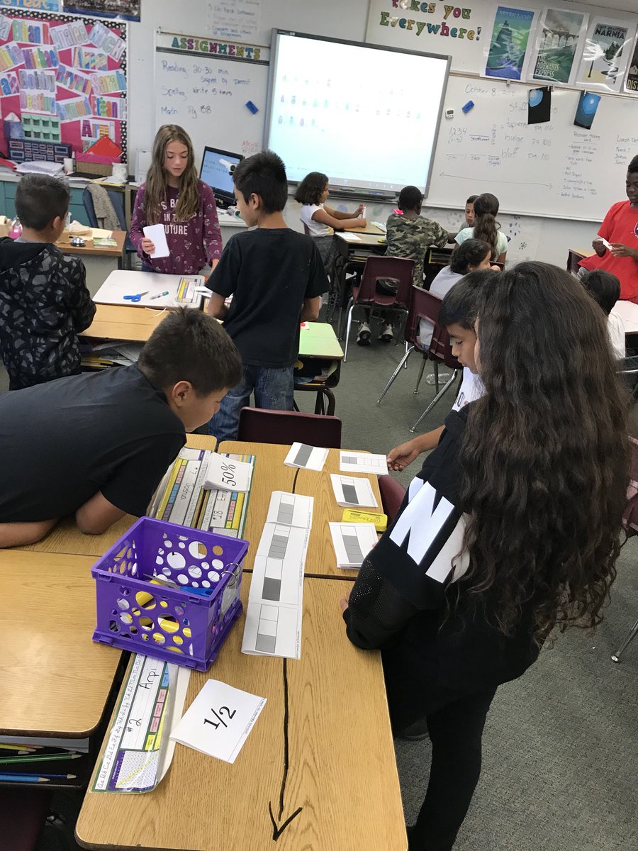 PeatCallie's tweet photo. Percents, decimals, and fractions oh my! Clothesline math fun!! #bcsd #thornerthunder @LeiAnn60 #mathisfun #bcsdmath https://t.co/hlwK3JiVo5