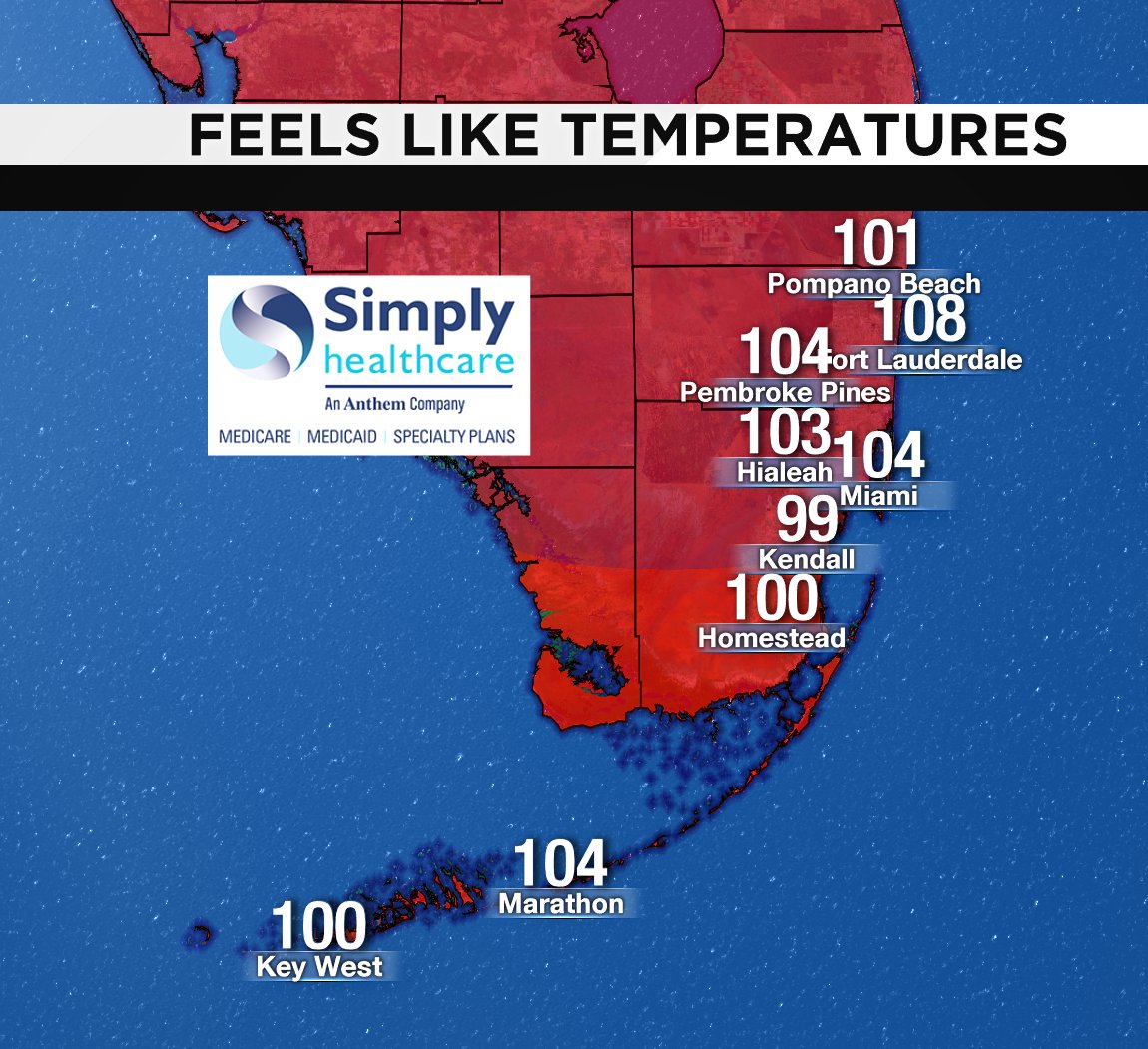 It's 3PM! Check out the heat index. #BROWARD #MIAMIDADE #FLKEYS Presented by Simply Healthcare https://t.co/VtlSzS5pmD