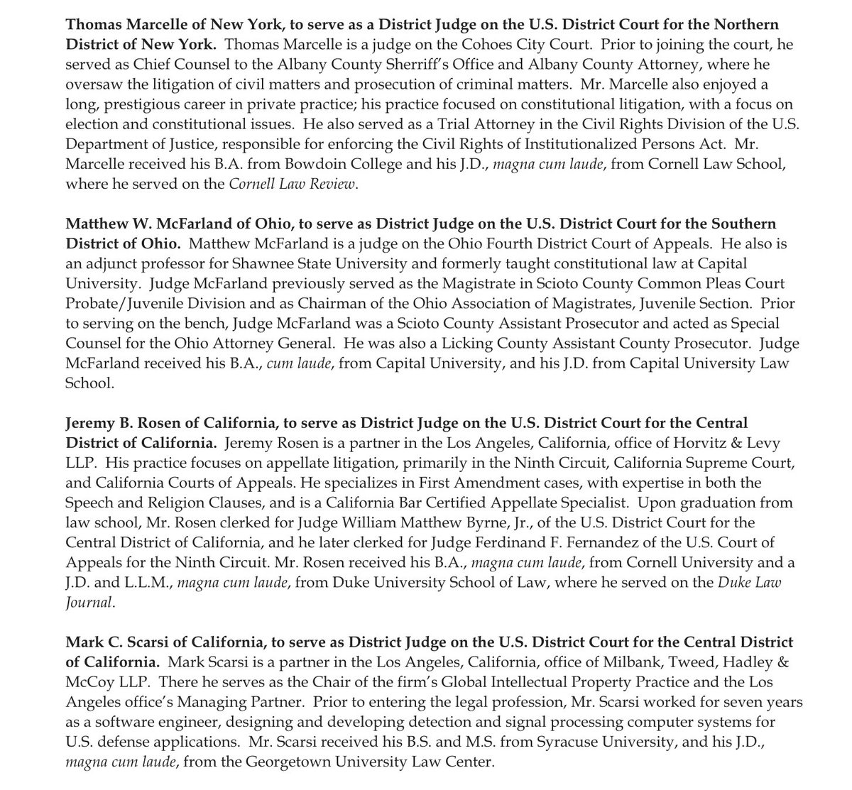 NEW: Trump just announced a wave of nominees to serve for life on our nation's federal courts.

Thirteen men.
Zero women.