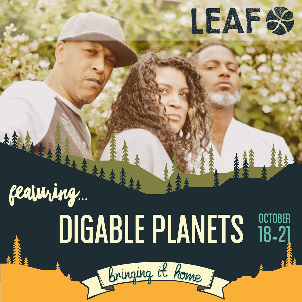digableplanets's tweet photo. Grammy Award-winning hip-hop legends Digable Planets grace the LEAF Festival stage next Saturday, Oct 20th. Get Tix @ https://t.co/MC8lFJycmL
#LEAFBringingItHome #LEAFFestival https://t.co/y39SErxMp8