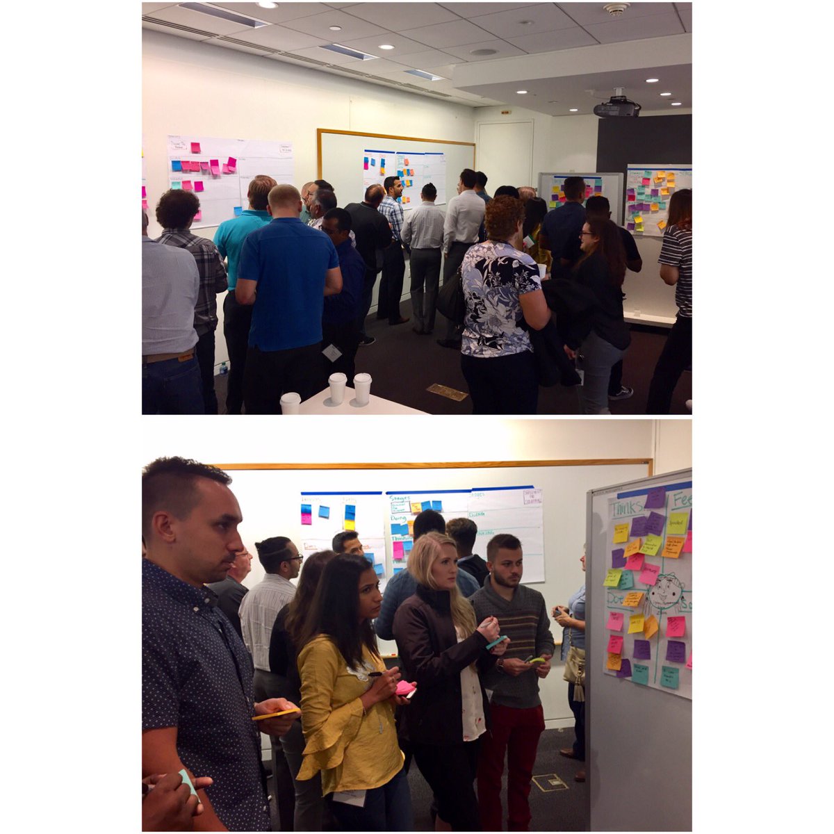 DavidHans60's tweet photo. #IBMStudiosPok and our Content Designers gaining valuable insight from 40+ “new to @IBMZ “ client pgmrs - the Design Thinking way https://t.co/XOrYFBGzZz