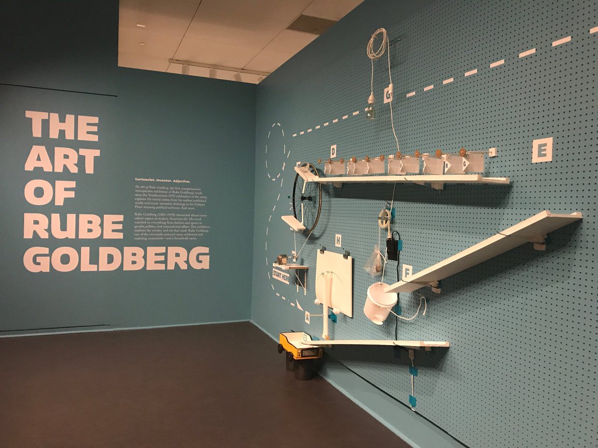 obriendeb7's tweet photo. Ended my day at @NMAJH member preview for The Art of Rube Goldberg exhibition, supported by @BankofAmerica. Fun for all ages - and what a fascinating, insightful man! https://t.co/qbGkF0XyBq