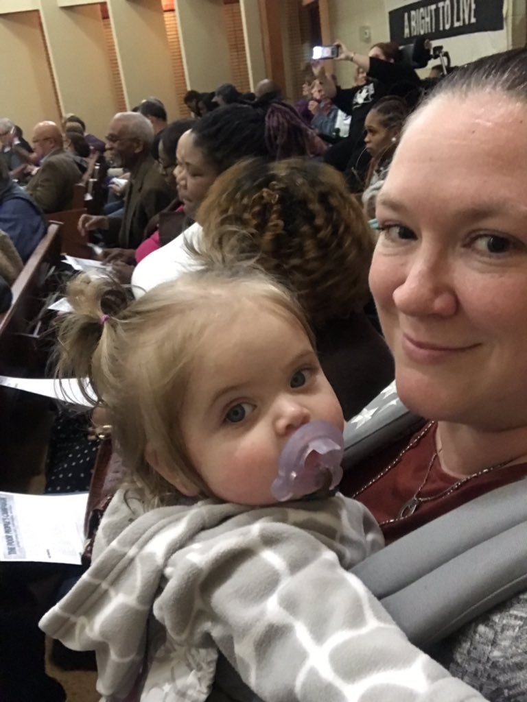 joyousjava's tweet photo. Raising this child right. Baby girl’s first #poorpeoplescampaign event! https://t.co/VkrmOA0FwZ