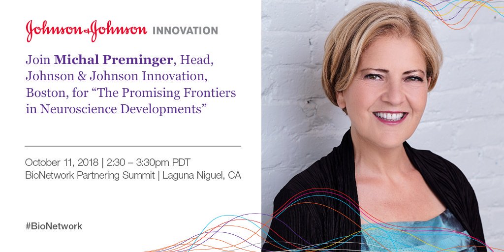 JNJInnovation's tweet photo. If you’re attending the #BioNetwork Partnering Summit in CA this week, be sure to check out @michalpreminger, head of Boston #Innovation, as she joins a panel discussion on challenges, opportunities and emerging science in #neuroscience. https://t.co/GH1BumTzxe