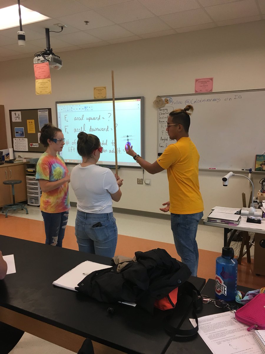 DougWickham's tweet photo. Mike, Mike, Mike, Mike...🐪🐪🐪 what day is it? It’s #techsauce day @BburgHSBruins. GWood showing how she uses #GoogleKeep for both professional and personal efficiency. Mrs. Scales Physiscs Ss calculating lift using mini drones. #WeTechAtBHS #ThisIsMCPS https://t.co/pBVM4Ma9eZ