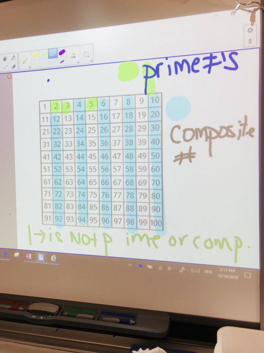 msasully's tweet photo. Continuing to work on understanding the relationship of prime and composite numbers by using arrays to discover factors @CobblestoneES @GEDSB #granderieRMS https://t.co/obujClCfdw