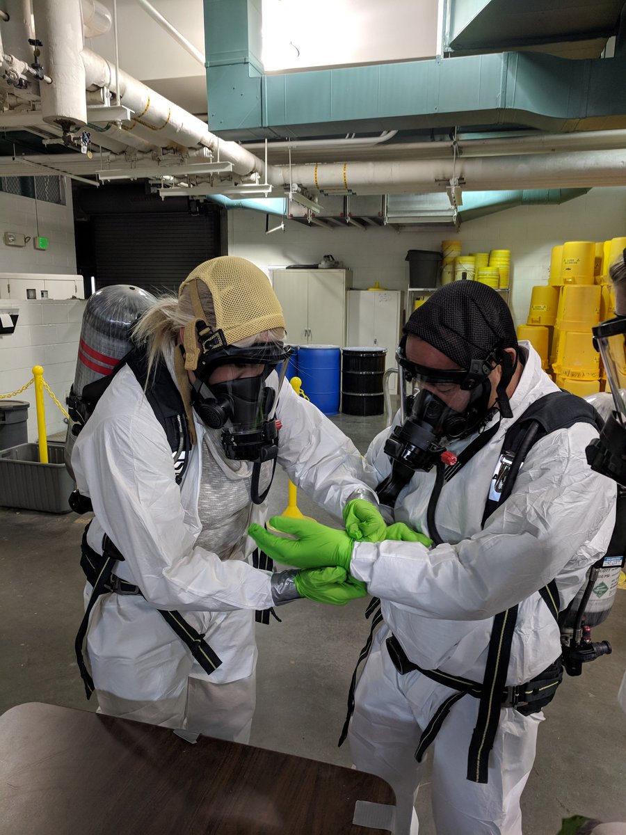 UCDPublicHealth's tweet photo. Today we had an internal #SCBA training course. It was great to practice using all of the gear! #respirator #levelB #SCOTTSAFETY https://t.co/fJNb2U1tSg
