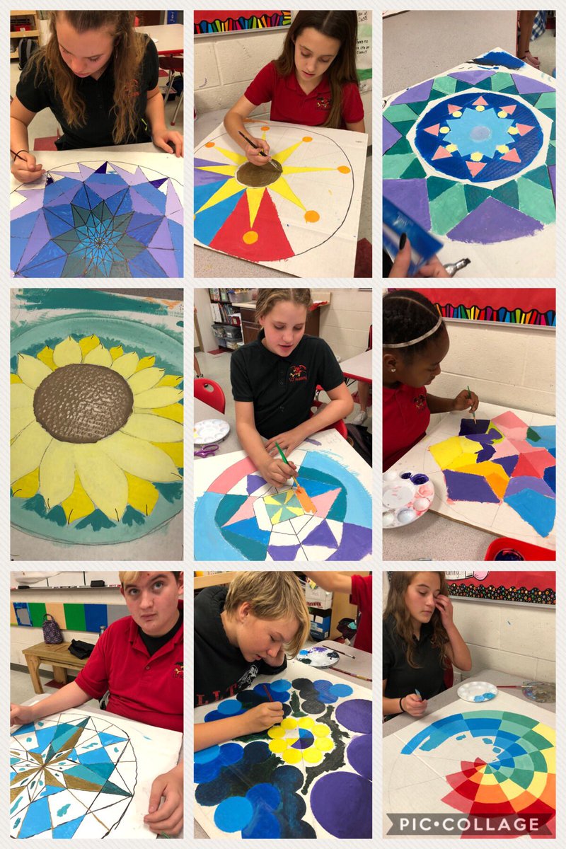 MS working on artwork inspired by <a href="/kristinfarr/">kristin farr</a> who was inspired by Pennsylvania Dutch Folk Art <a href="/theartofed/">The Art of Education University</a> just saw lesson this morning <a href="/LLTAcademy/">LLT Academy Tampa</a> #LLTElectives