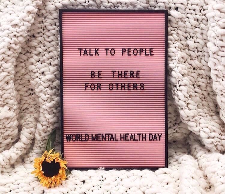 lindseyymac's tweet photo. Let’s be there for others not just today but everyday. #WorldMentalHealthDay https://t.co/iqLUdYui6z