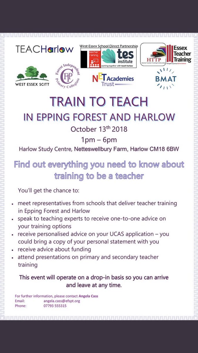 Our new branded roll up banner is here - just in time for our #Harlow and #EppingForest based #teacherrecruitment fair. Join us at Harlow Study Centre CM186BW - Sat 13th Oct 1-6pm @BMAT_Trust @westessextsa @NETacademies @TeachHarlow @SchoolDirectWE @EssexTeacherT
