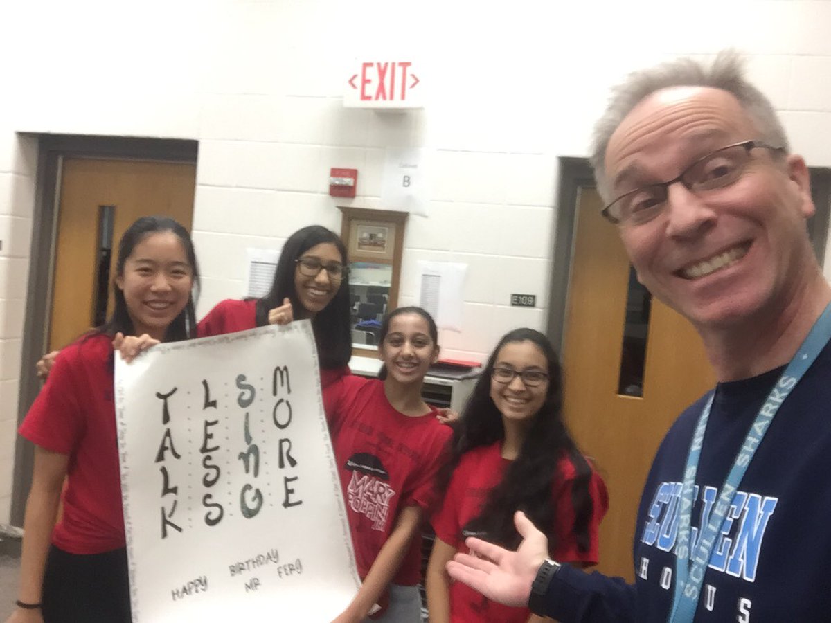 FergFun's tweet photo. A nice HBD from my 8th graders... unless...hmm #TalkLessSingMore !? https://t.co/gf9PhYXOGV