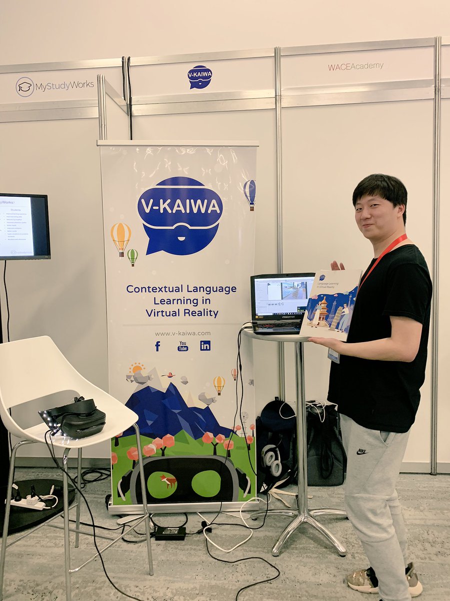 v_kaiwa's tweet photo. Please come see us at #AIEC2018 at the Jobs for NSW Booth! Come experience one of our language simulations in VR and talk to the team 🇦🇺 #AIEC @AIEC #JobsForNSW @JobsforNSW #Edtech https://t.co/nzlYzDifAf