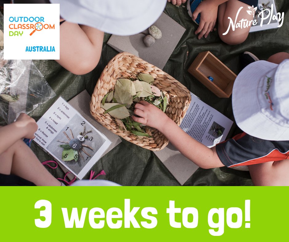 3 weeks to go 'til Outdoor Classroom Day!  What are your plans?  Whether it's enjoying story time outdoors under a shady tree, or a full day of lessons, it's wonderful to see just how many Aussie schools are embracing learning outside! bit.ly/2RAuPeS #outdoorclassroomday