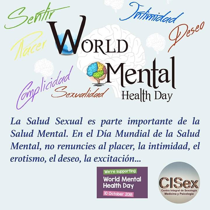 CISexbcn's tweet photo. Día Mundial de la Salud Mental, World Mental Health Day #DiaMundialSaludMental #WorldMentalHealthDay #saludmental #sexología #sexologíaclínica https://t.co/6hS2815H1h