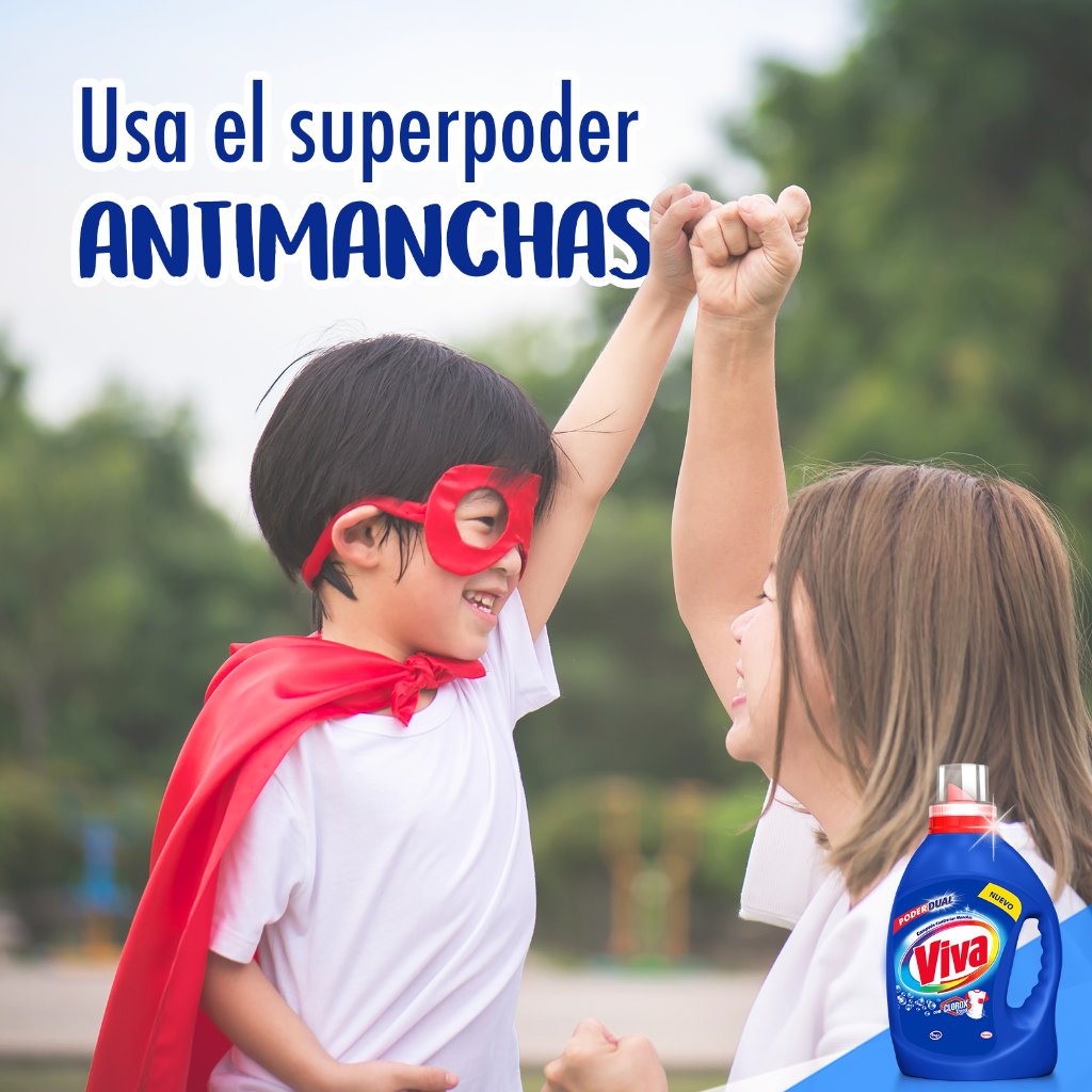 DetergenteViva's tweet photo. ¡Es momento de preparar los disfraces! 🎃 Tenlos listos como te gusta con Viva® Poder Dual con Clorox®. https://t.co/BfvimEgsqI