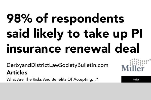 ddlsbulletin's tweet image. “What Are The Risks And Benefits Of Accepting Early Renewal Offers On Professional Indemnity Insurance?” - read the article: buff.ly/2NuT1vP by Miller | #PIinsurance #DDLSBulletin #Law