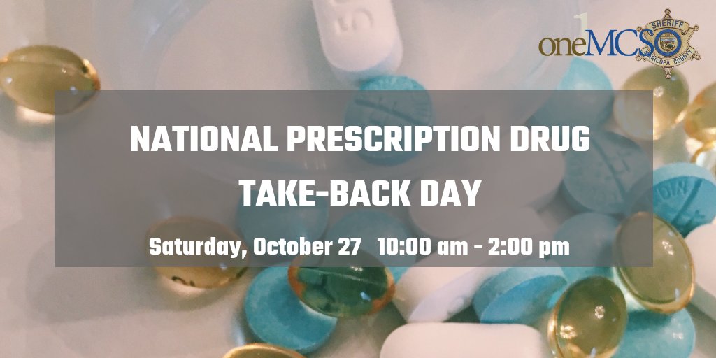 Tomorrow is National Prescription Drug Take-Back Day. All districts will be available as collection sites. 
To find more collection sites near you: bit.ly/2cICP8z
Help prevent abuse of opioids &amp; other prescription drugs by properly disposing unwanted prescription drugs
