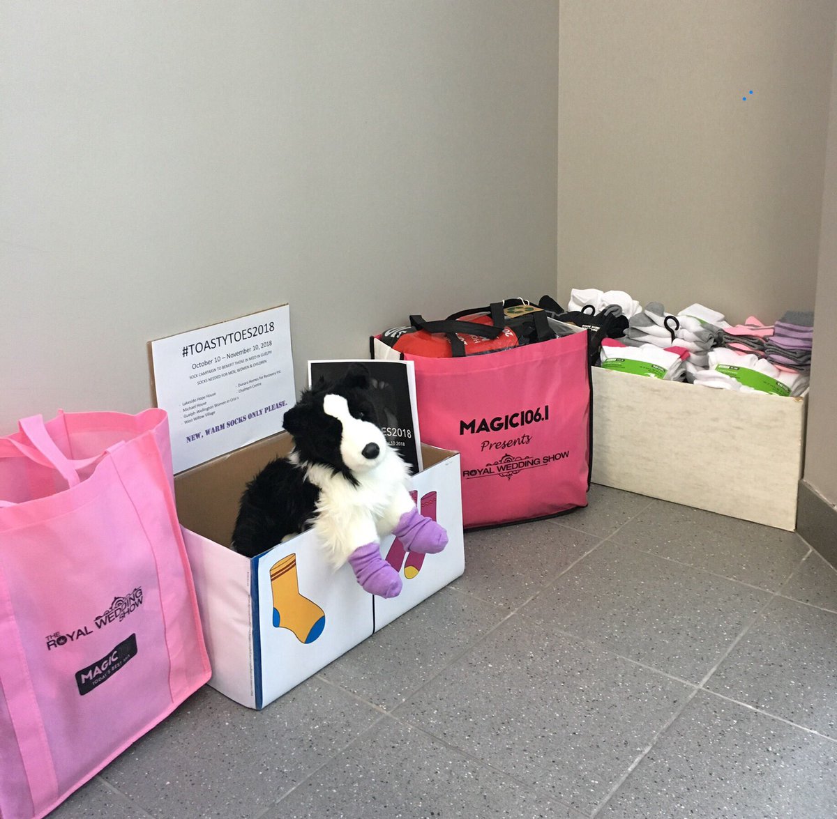 What a start to the #toastytoes2018 campaign!!!   <a href="/magic1061/">Magic106.1</a> #sockittothem