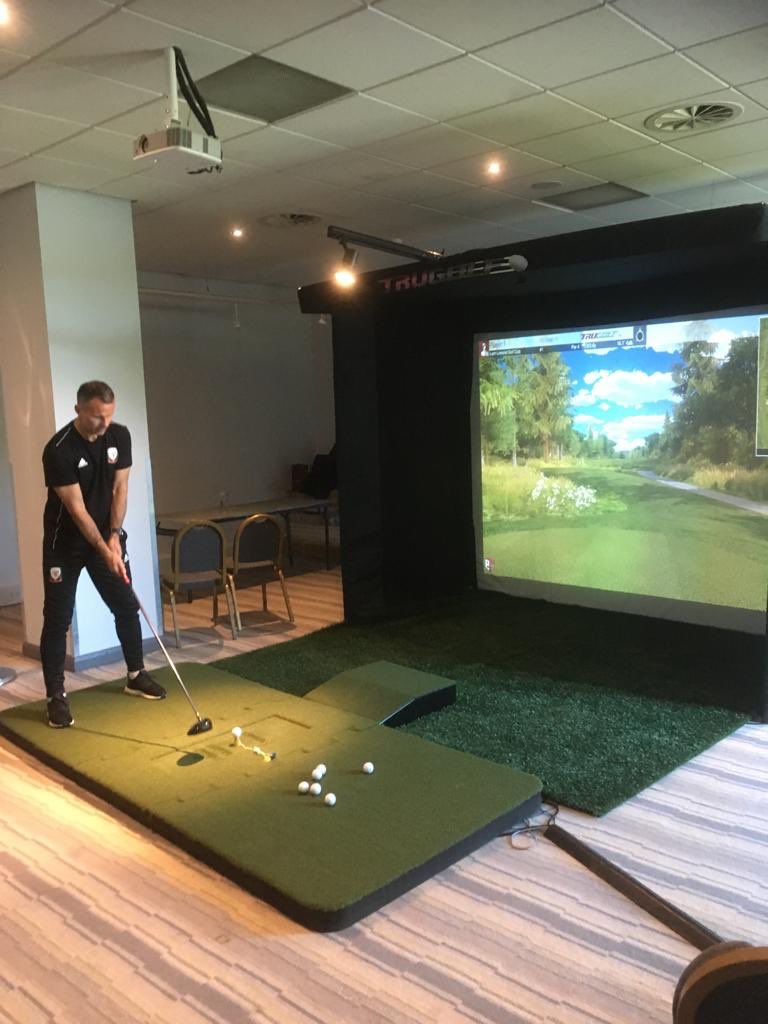 SwingPathGolf's tweet photo. It has been fantastic working with the  @FAWales the last few days and providing our golf simulator for the players. #golf #swingpathgolf https://t.co/zF8hSWDKyp