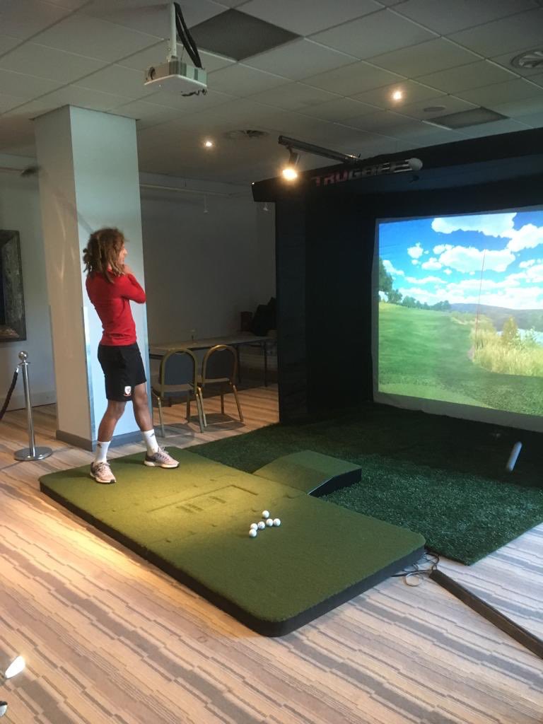 SwingPathGolf's tweet photo. It has been fantastic working with the  @FAWales the last few days and providing our golf simulator for the players. #golf #swingpathgolf https://t.co/zF8hSWDKyp