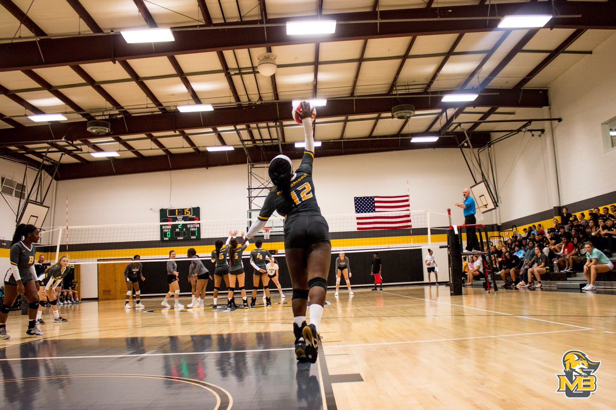 FightingMbu's tweet photo. One of the most exciting and adrenaline-pumping matches of the season. #MBUWVB is edged out by Greensboro in an action packed night of Volleyball! https://t.co/k9GOoGJMyP