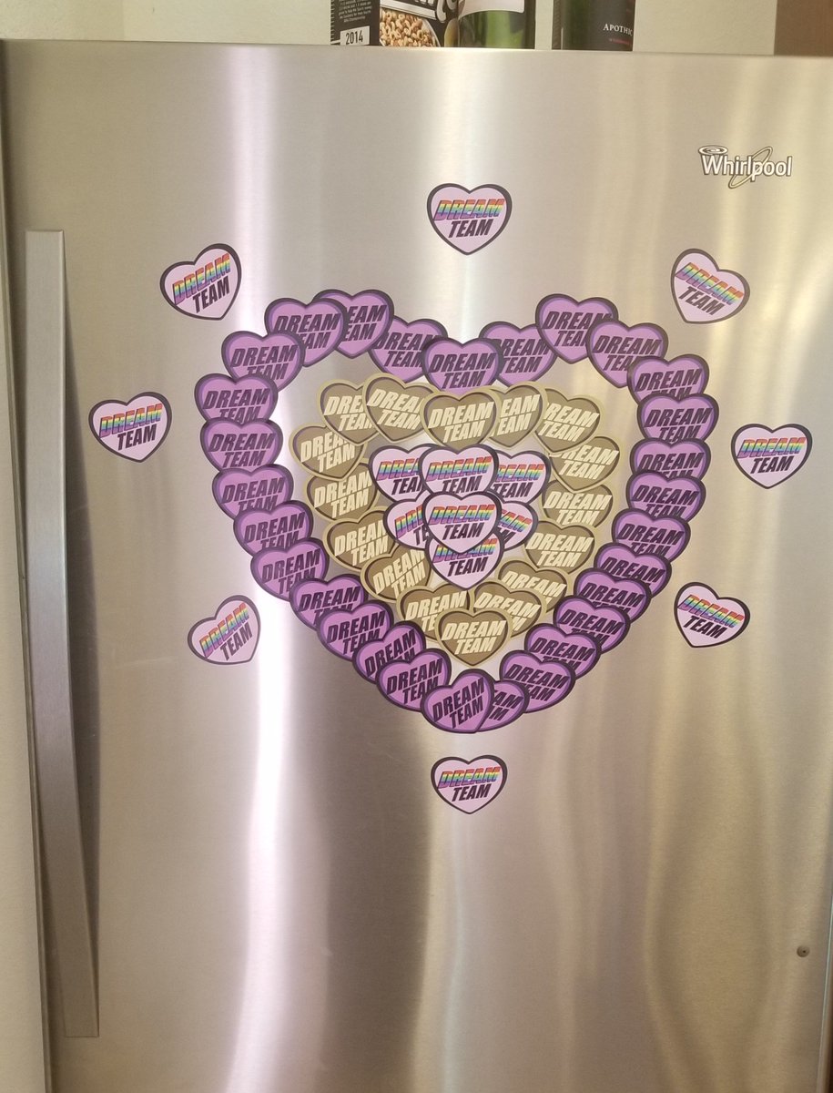 Dream Team stickers and magnets are in! Check them out here! Thank you <a href="/stickermule/">Sticker Mule</a> ! I love them so much 😍