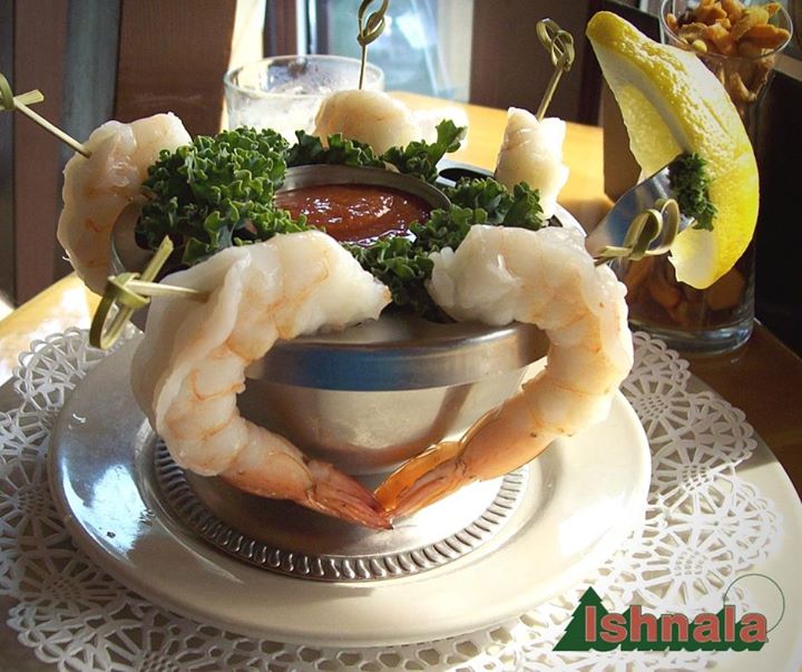 From cocktails &amp; appetizers through dessert, enjoy every minute of your Ishnala experience! Thank you Barbara Koss for this photo of our Shrimp Cocktail, Five premium jumbo shrimp served chilled with Hoffman House cocktail sauce and fresh lemon. #Ishnala #ShrimpCocktail #Yum
