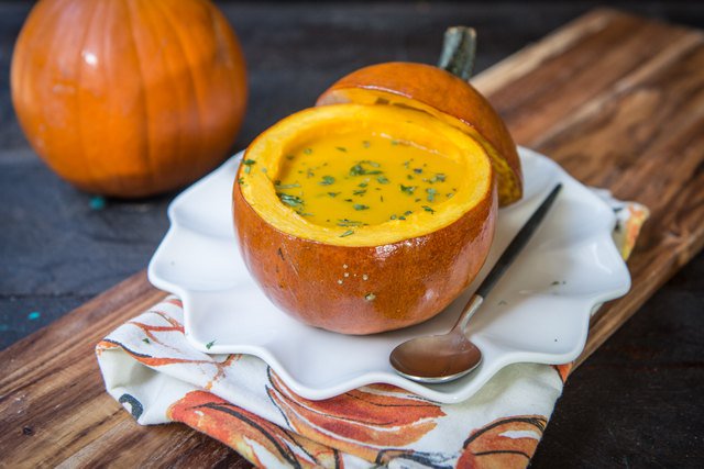 This pumpkin bowl will take your soup game to the next level.
to.ehow.com/PumpkinBowl