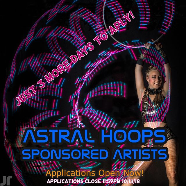 AstralHoops's tweet photo. Applications are due Oct 13th at 11:59pm!  https://t.co/Ip2BYyp26O
#astralhoopssponsoredartist #atomicV astralhoops #hoopersofinstagram https://t.co/HwCcb1Eimm