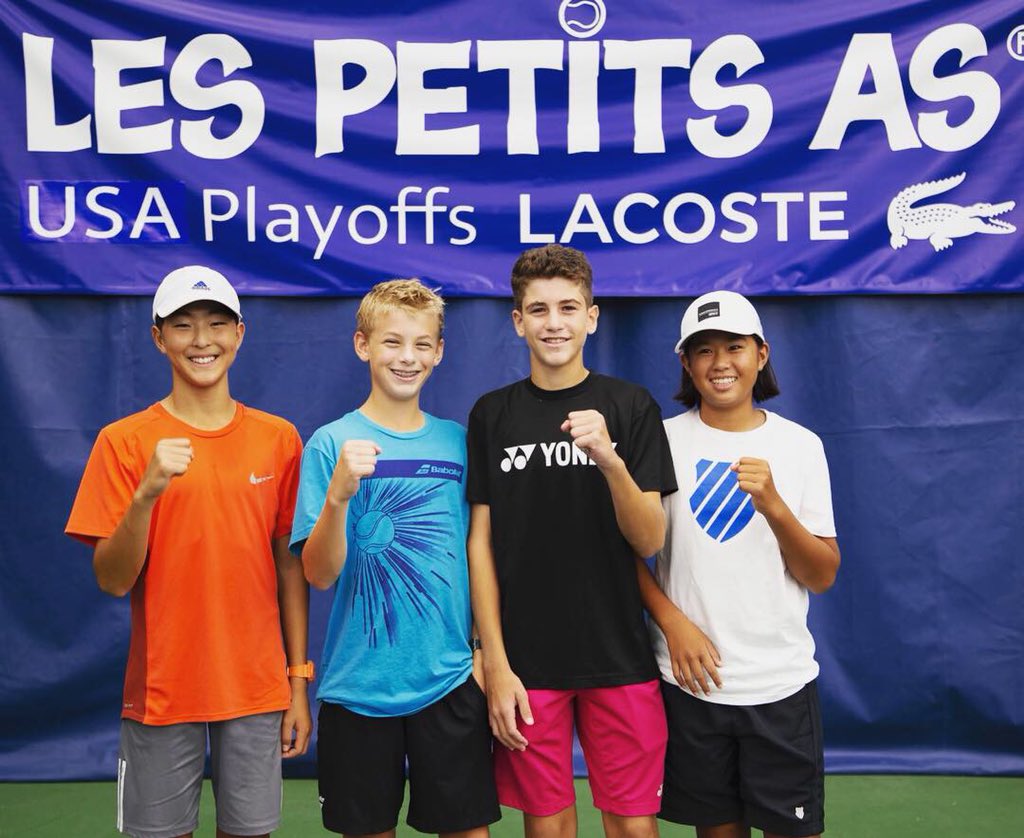 Les Petits As - Le Mondial Lacoste on Twitter: "The #USAplayoffs are over!  Congrats to our Boys Qualifiers! 🙌 1. Learner Tien 2. Joseph Phillips 3.  Kyle Kang 4. Cooper Williams See