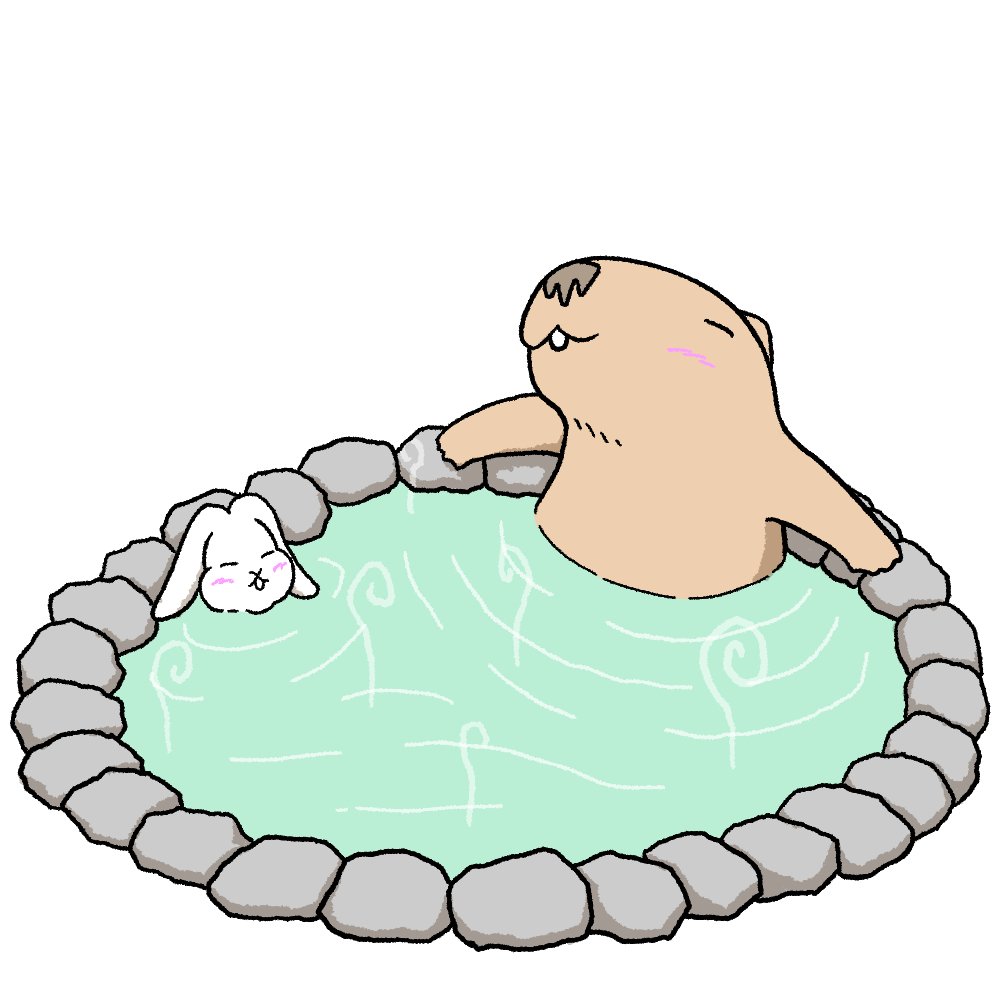なめたけ 温泉いきて 温泉 カピバラビット Capybarabbit カピバラ Capybara ラビット Rabbit イラスト Illustration T Co Qnfqbsau7v Twitter