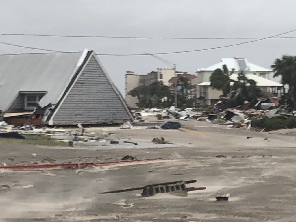 Ginger Zee on Twitter "Damage now from the back side of our condo building in Mexico Beach. 