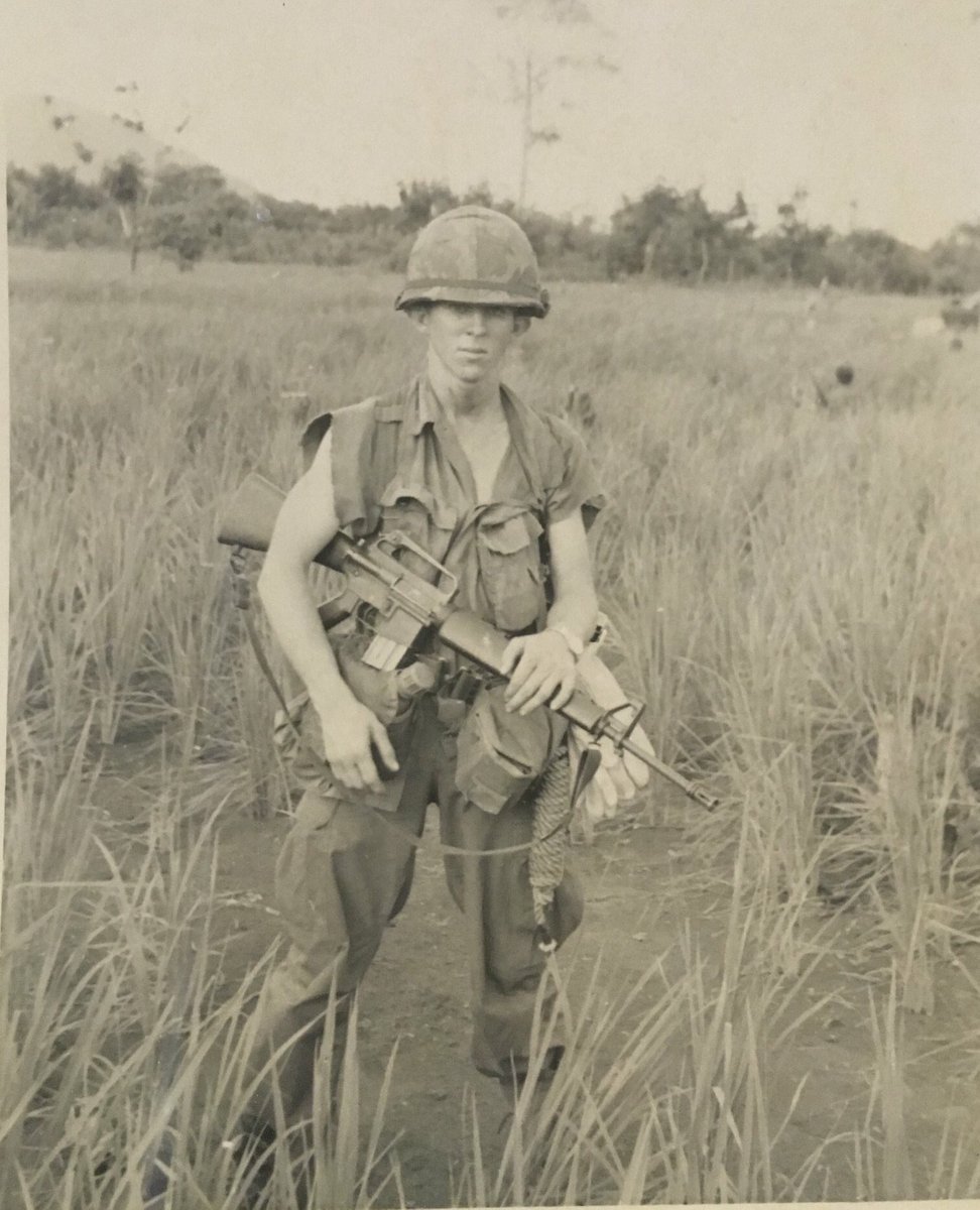 ApacheBluesFilm's tweet photo. It's once again #warriorwednesday and a time to celebrate those who served with the 1st of the 9th. Today's photo is courtesy of "Doc" Del Valle circa 1969-1970.

#apacheblues #apachetroop #aircav #9thcav #vietnamwar #vietnamveteran #soldier https://t.co/z55aDVIRb8