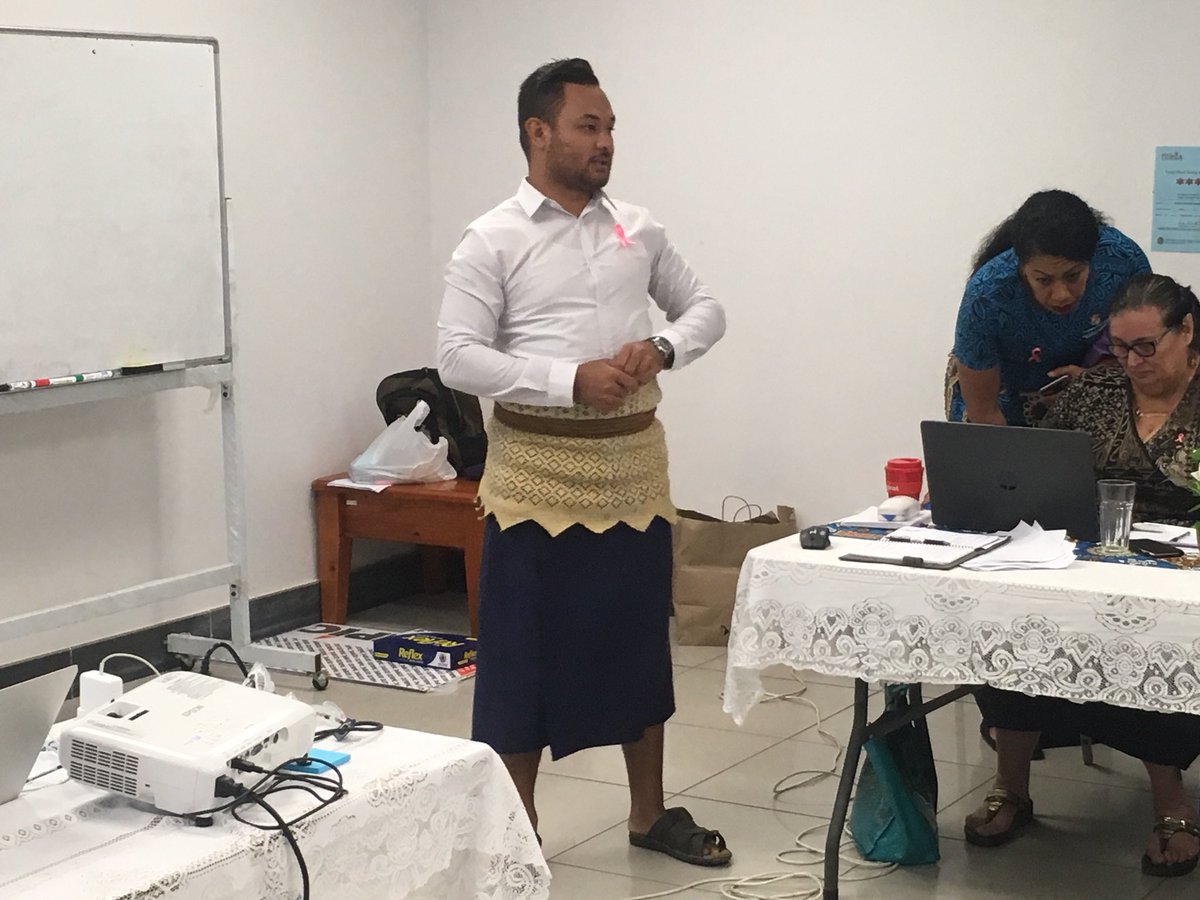 Our colleague, Samuela Pohiva, is presenting the practical steps our Division is taking to tackle #ClimateChange at the community level in #Tonga
