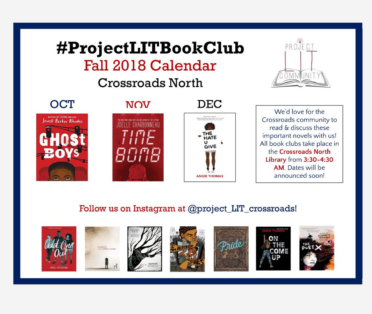 ProjectLITxrdn's tweet image. Our first official after school #ProjectLITBookClub meeting was a success.  When fall sports are over we will have to break into two groups. We are so proud of the growth of this movement: in our school and around the country. @jewell_p_rhodes @angiecthomas @MsPedersenXRDN